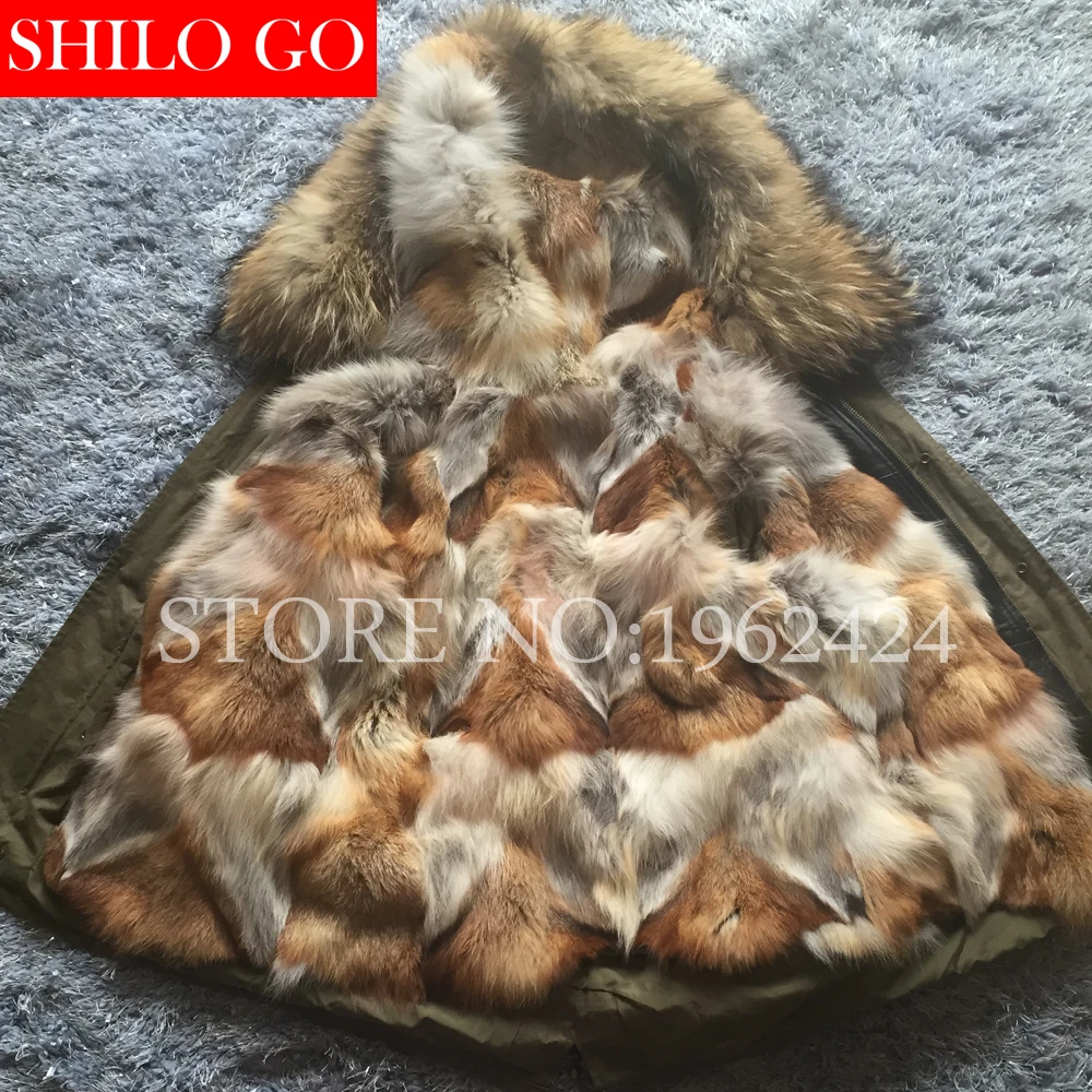 

New Women Winter Army Green&Black Jacket Coats Thick Parkas Plus Size Real Raccoon Wolf hair Collar Hooded Outwear&Fur coat