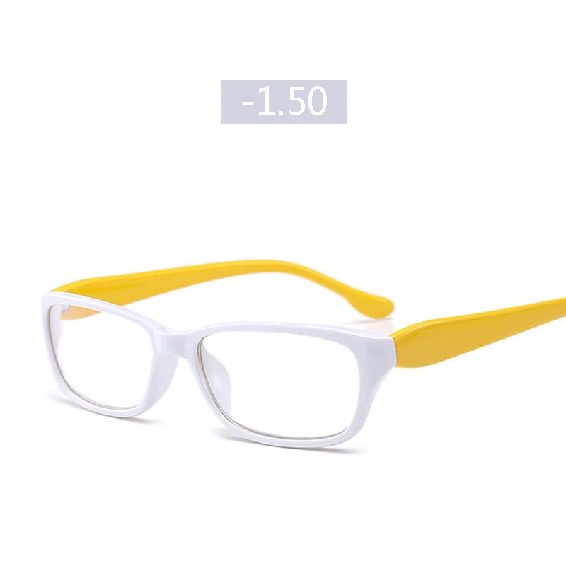 Iboode ретро очки для близорукости для мужчин и женщин унисекс квадратные очки для близоруких оправа диоптрий-1,0 1,5 2,0 2,5 3,0 3,5 4,0 - Цвет оправы: White -1.50