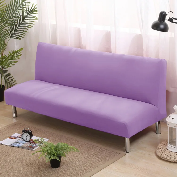 Универсальный чехол для дивана, кровати без рукавов, складной чехол для сидения, современный эластичный чехол для дивана из спандекса - Цвет: Lilac