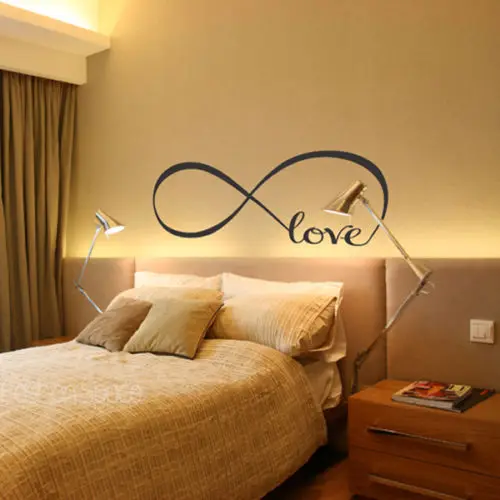 LIEBE UNENDLICHKEIT Hochzeit Schlafzimmer Dekoration Vinyl ... LIEBE UNENDLICHKEIT Hochzeit Schlafzimmer Dekoration Vinyl ...