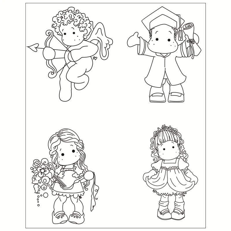 

New Alphabet Transparent Silicone Clear Rubber Stamp Sheet Cling Scrapbooking DIY Cute Pattern Photo Album PaperCard Decor Stamp