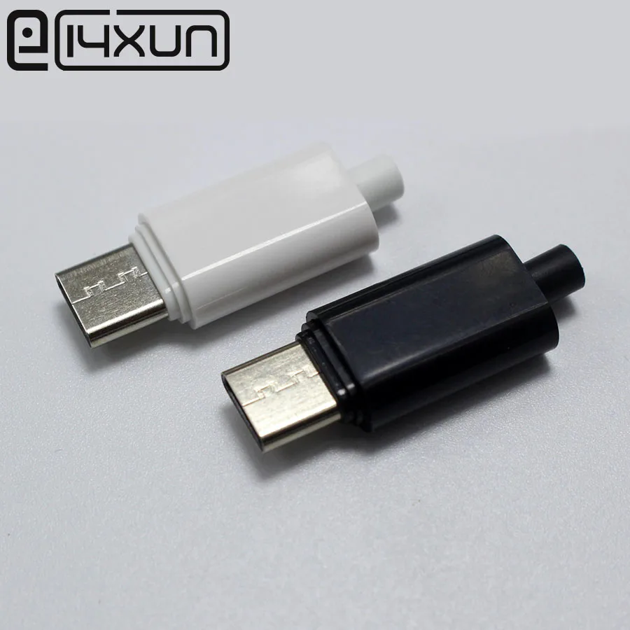 

EClyxun 1set USB 3.1 Type C Male jack Plug Welding Type USB-C 4 in 1 PCB Connector For Apple iPhone 5 ipad ect