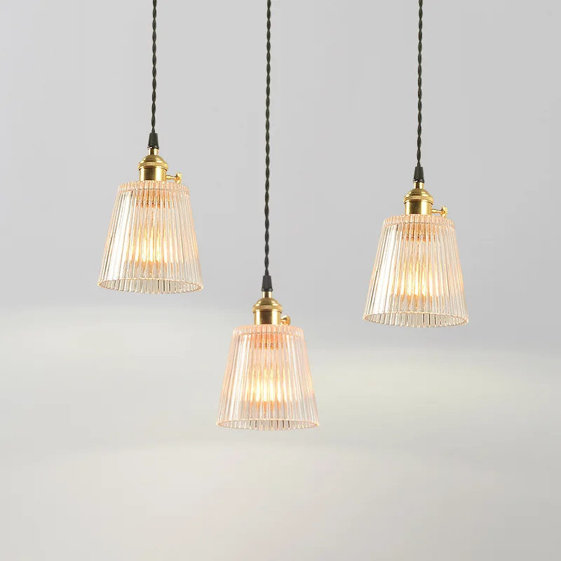 

Scandinavian minimalist personality restaurant bar terrace bar cafe single head droplight brass glass chandelier