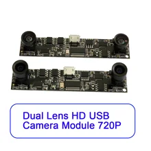 ELP 1/4 CMOS OV9712 цветной датчик изображения двойной объектив USB камера pcb для VR 3D камеры, 3d принтер