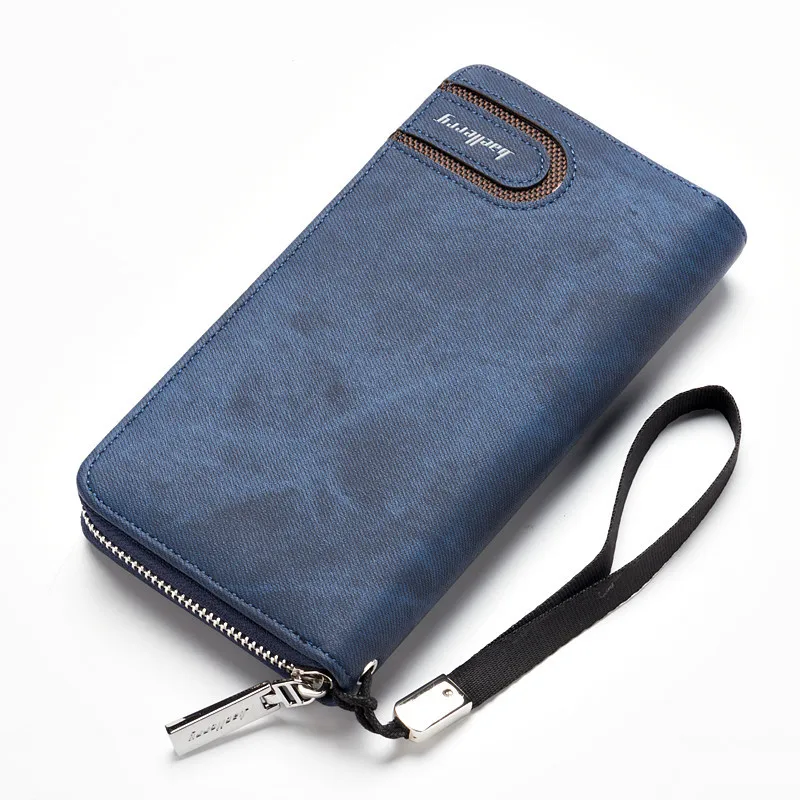 

New man wallets pu leather wallet zipper design men money bag removable wristlet purse 2017 card holder for male carteira S1514
