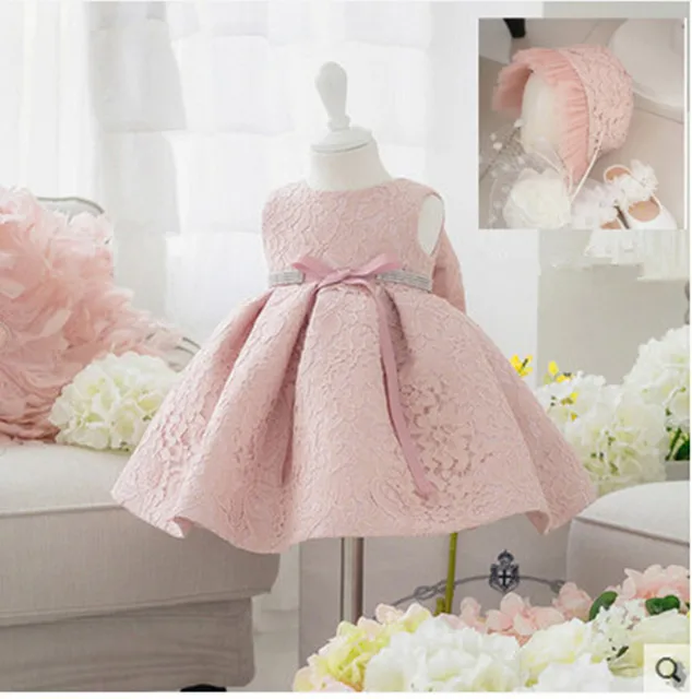 pink christening dress