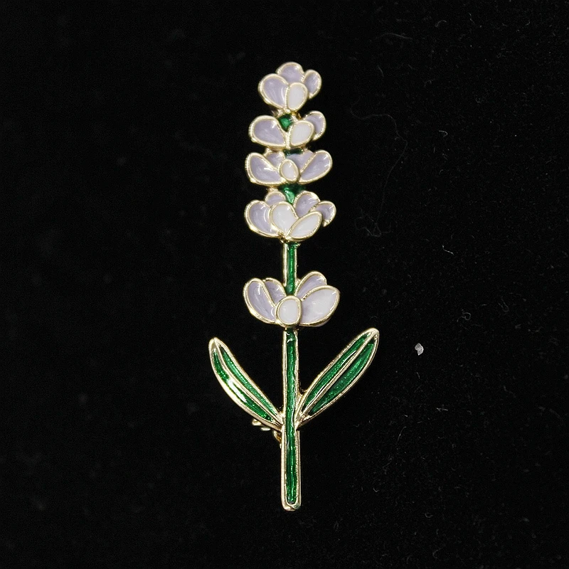 

Lavender simple temperament flower plant Brooch fashion accessories pin wholesale