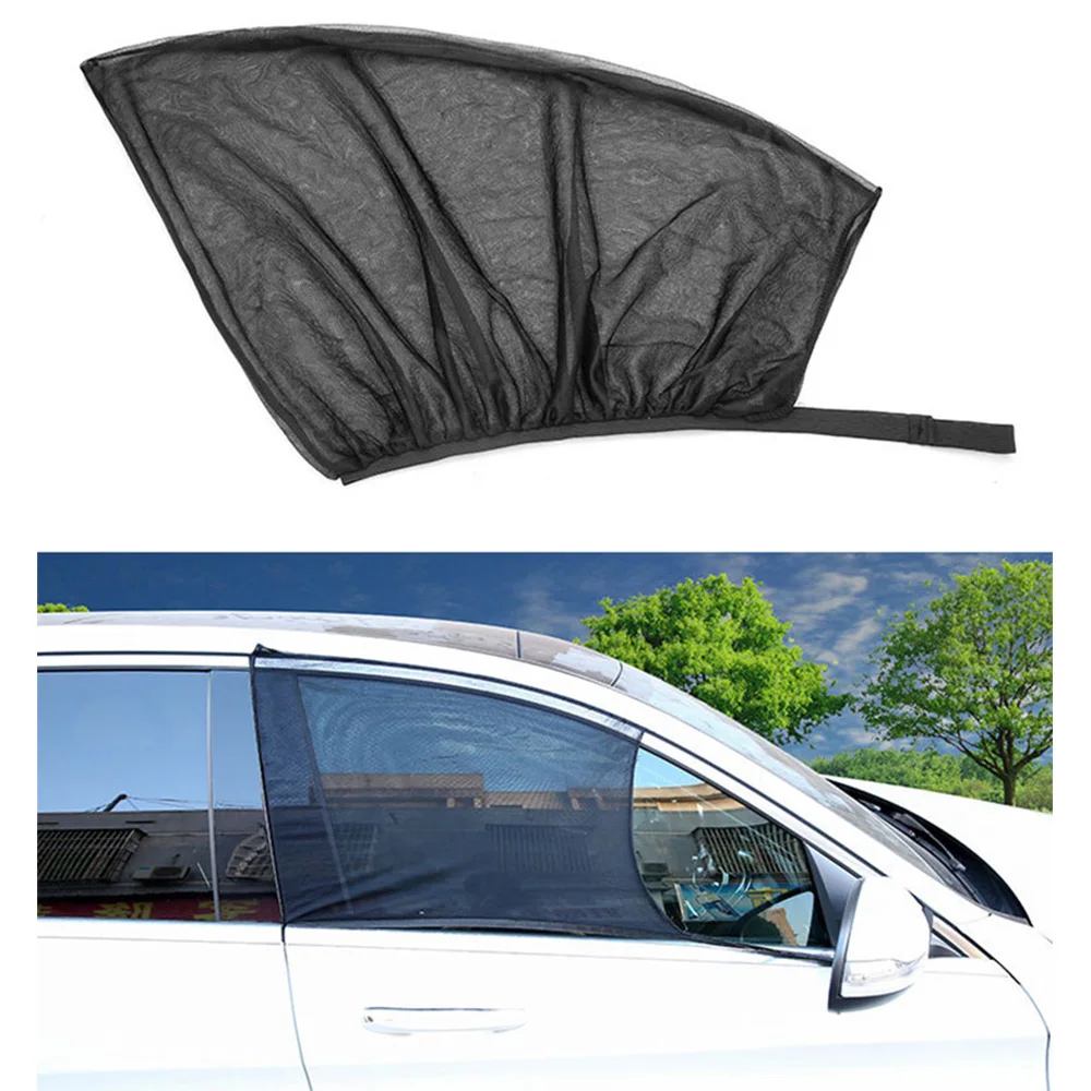 

2Pcs Driving position Car Window Cover Sunshade Curtain UV Protection Shield Sun Shade Mesh Solar Mosquito Dust Protection