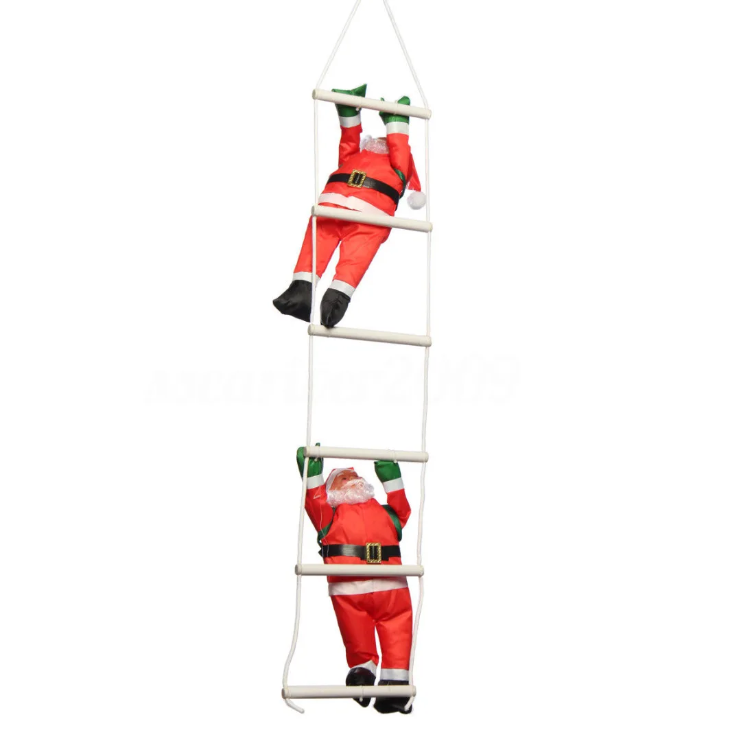 New Climbing Santa Claus With Rope Ladder Christmas  Outdoor Indoor Decoration