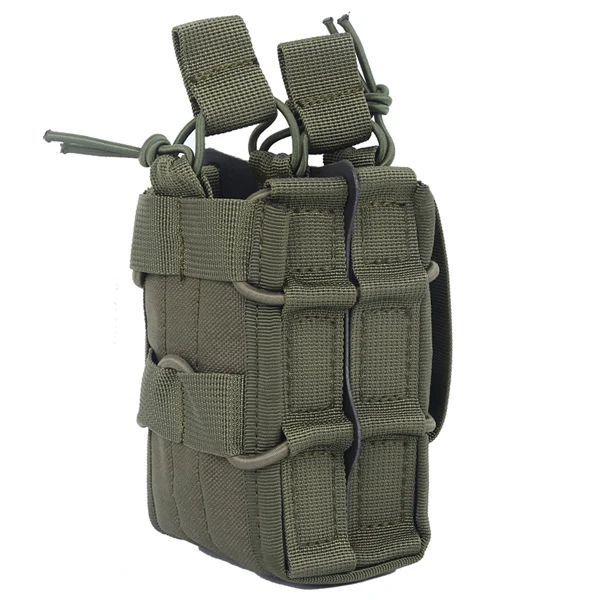 Три солдата M4 5,56 двойной Molle открытый верх подсумок тактический боевой охотничий подсумок сумка поясная сумка - Цвет: OD