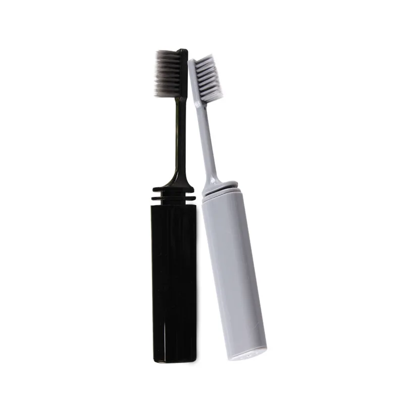 2 Pcs Folding Charcoal Soft Toothbrush Dental Care Toothbrush Brush