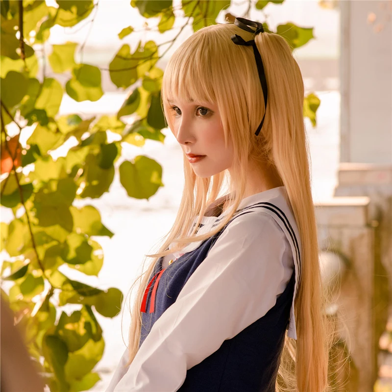 

Saekano: How To Raise A Boring Girlfriend Eriri Spencer Sawamura 70cm Long Straight Cosplay Wig for Women Gold Claw Ponytail