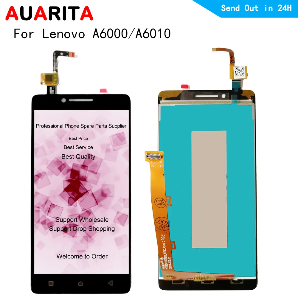 

AAA quality LCD For Lenovo A6010 A6000 LCD Display with Touch panel front glass Screen Digitizer Assembly for A 6010 +tools