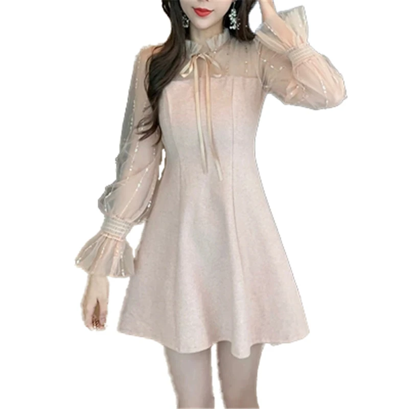 

Belt Sheath Women's Dresses 2019 new Summer Fenale Dress Sweet Slim Ladies Summer Dress Puff Sleeve woman mini Dress FC51