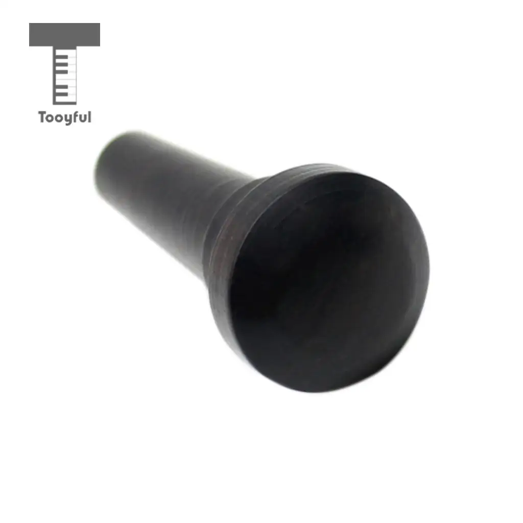 Tooyful Finest Ebony Violin Fiddle Tail Nail Fasten Tailpiece Black for 3/4 4/4 Size Violin Replacement Parts