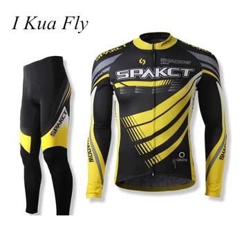 

MTB Bike Jersey Set Men Cycling Clothing Breathable Long Sleeves Black Yellow Bicycle Bike Wear Maillot Bike Maillot Ciclismo 4
