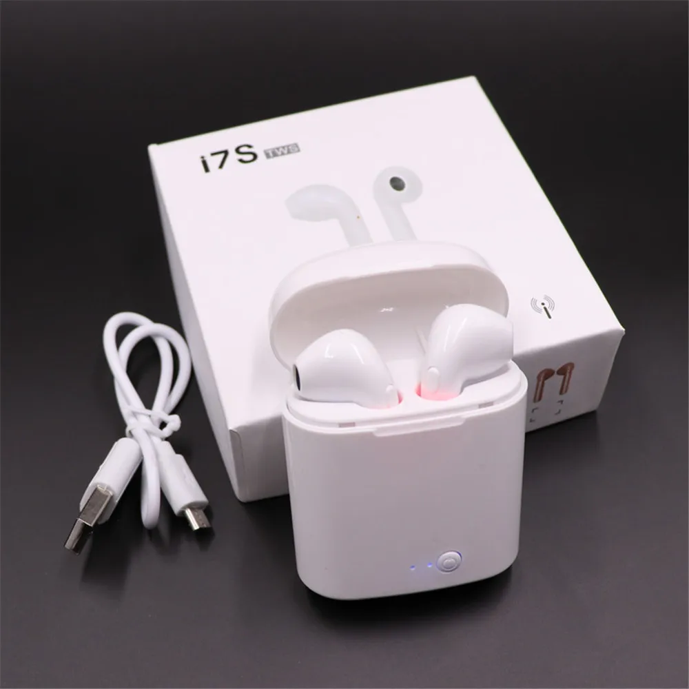 I7S Wireless Bluetooth Headset In-Ear Earbud with Mic Charging Box for iPhone
