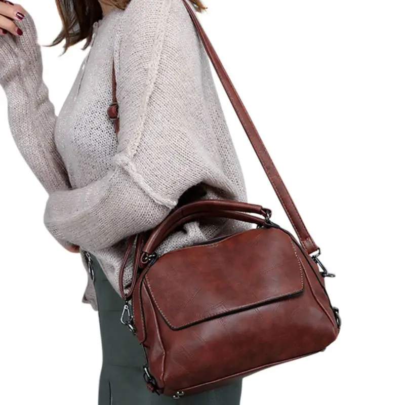 THINKTHENDO Ретро Женская Дамская мягкая кожаная сумка мода Топ Ручка сумки Tote кошелек роскошная сумка через плечо сумка-мессенджер