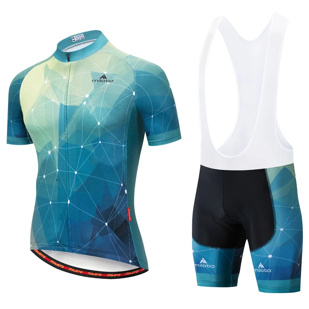 Men Outdoor Cycling Jersey Short Set Bike Breathable Bicycle Sport Clothing Wear