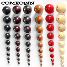 Comeown натуральные деревянные бусины 6/8/10/12/14/16/18/20 мм круглые бусины с большим отверстием деревянные бусины для Браслеты изготовления ювелирных изделий DIY рукоделие