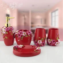 Высококлассная свадебная одежда, набор свадебных чашек для ванной комнаты, набор из пяти предметов, подарок для дома, комплект принадлежностей для ванной, подарок LO723935