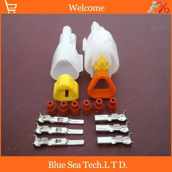 

10 sets 3 Pin/way 2.3mm car connector,Car Waterproof Electrical plug,car refit connector for car Motorcycle ect.Free Shipping