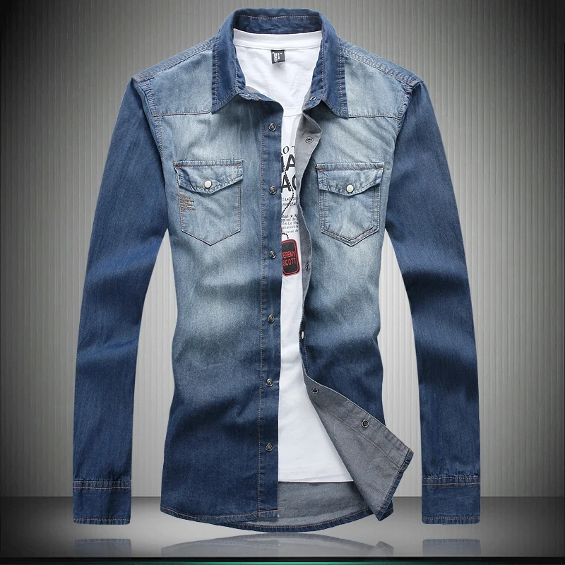 Free shipping famous brand plus size XXL XXXL 4xl 6xl 8xl Autumn long sleeve denim men jeans