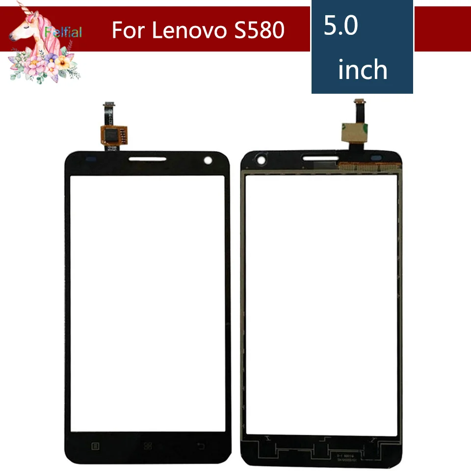 10 шт./лот 5 0 &quotдля Lenovo S580 S 580 ЖК-сенсорный экран дигитайзер Датчик внешнее стекло