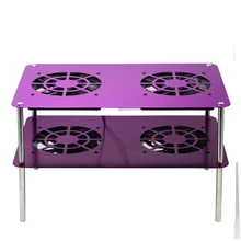 USB 120cm 12cm 2 5 DC 5V cooling fan space aluminum double layer desktop router rack