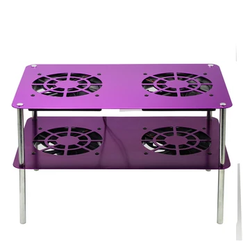 

USB 120cm * 12cm * 2.5 DC 5V cooling fan, space aluminum double-layer desktop router rack, TV set-top box bracket office compute