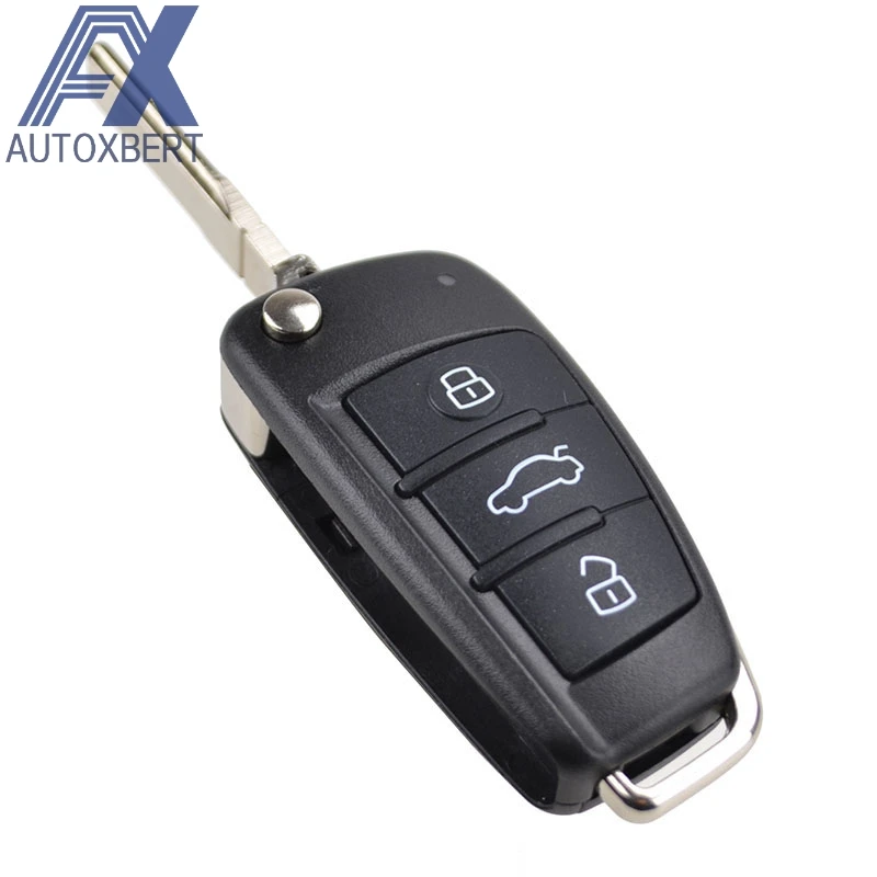 

AX 3 Button Case For AUDI A2 A3 A4 A6 S6 A6L A8 TT with Blade Car Case Folding Flip Remote Key Shell Case