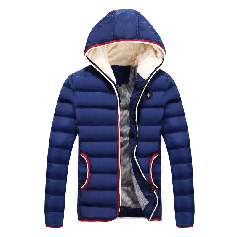Winter Style Men's Solid Color Fashion Warm Winter Jacket Men