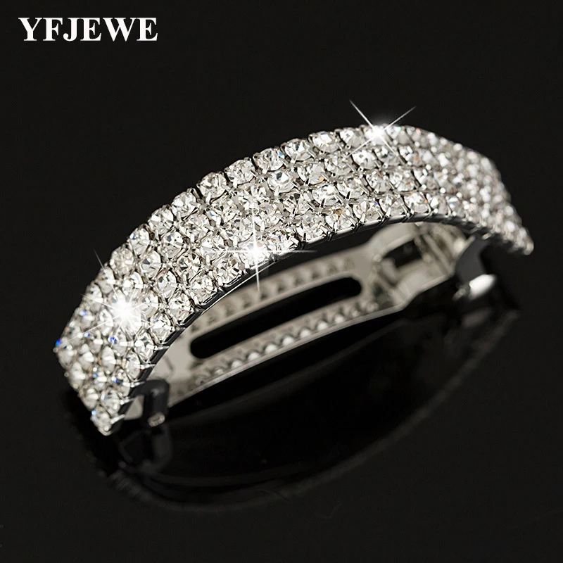 

2018 NEW Girls Fashion Chic Crystal Rhinestone Moon Hair Clip Bang Clip Hair pins Hearwear Silver Wedding Hair Accessories #H001