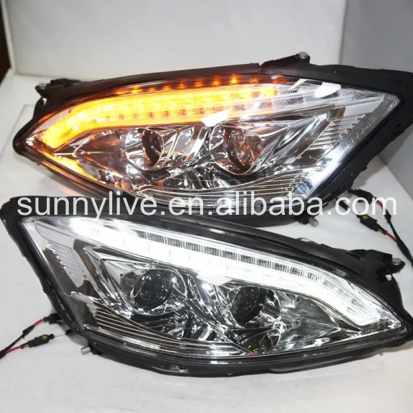 Для Mercedes-Benz S class W221 DRL светодиодный головной светильник 2006-2009 год хром Корпус SN |