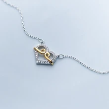 O amor por dez mil anos apertado feitiço doce 925 prata esterlina clavícula corrente temperamento feminino colar sne320