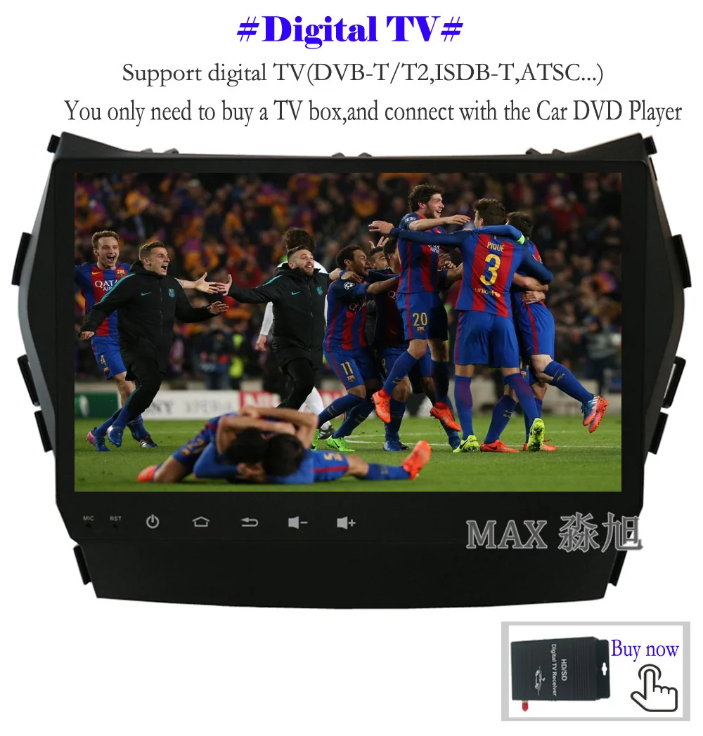 Discount MAX Android 8.1.0 GPS Navigation System For Hyundai IX45 Santa Fe 2013 2014 2015 Car Radio RDS 4G WiFi Bluetooth SWC Free Map 11