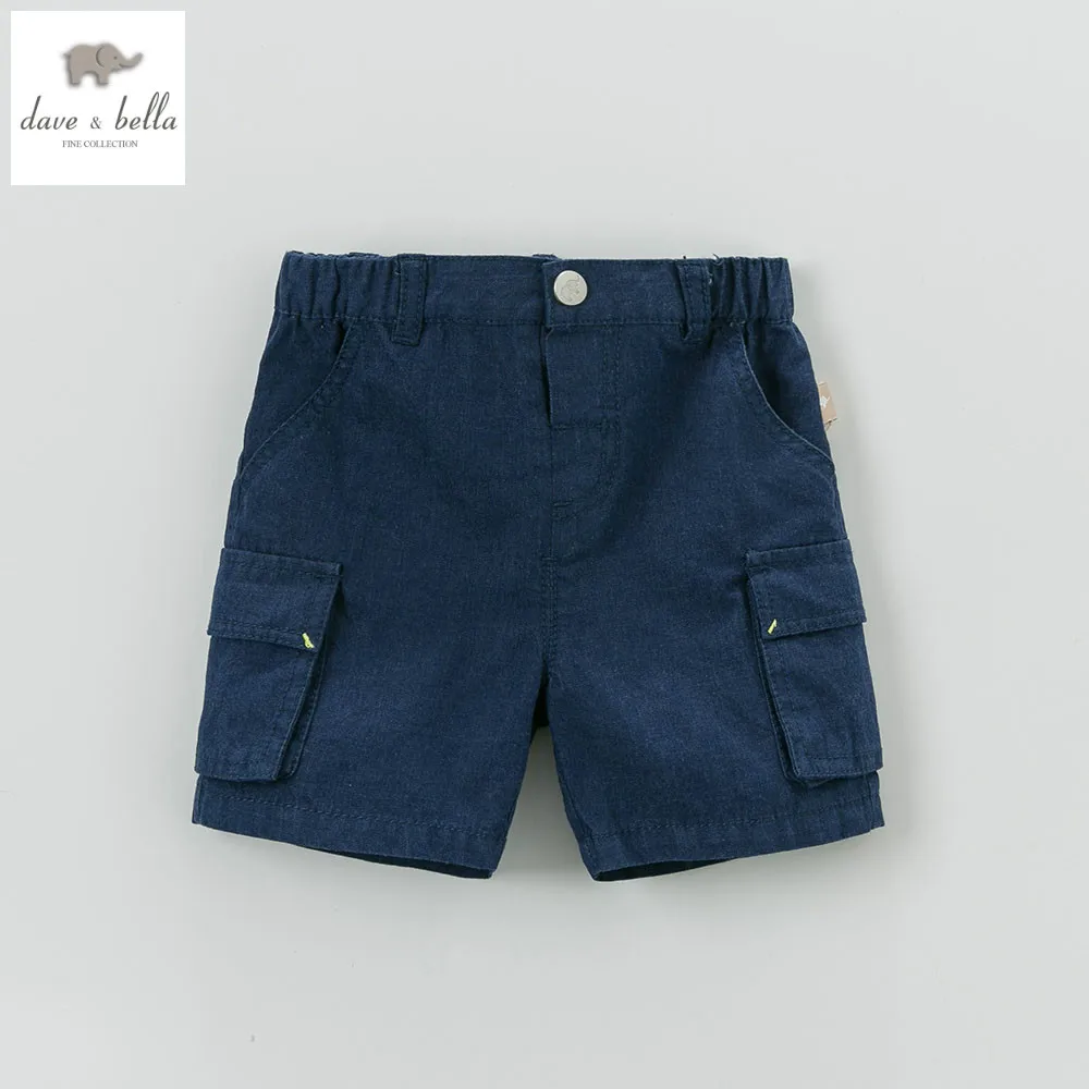 DB4964 2 dave bella summer baby boys denim shorts infant trousers