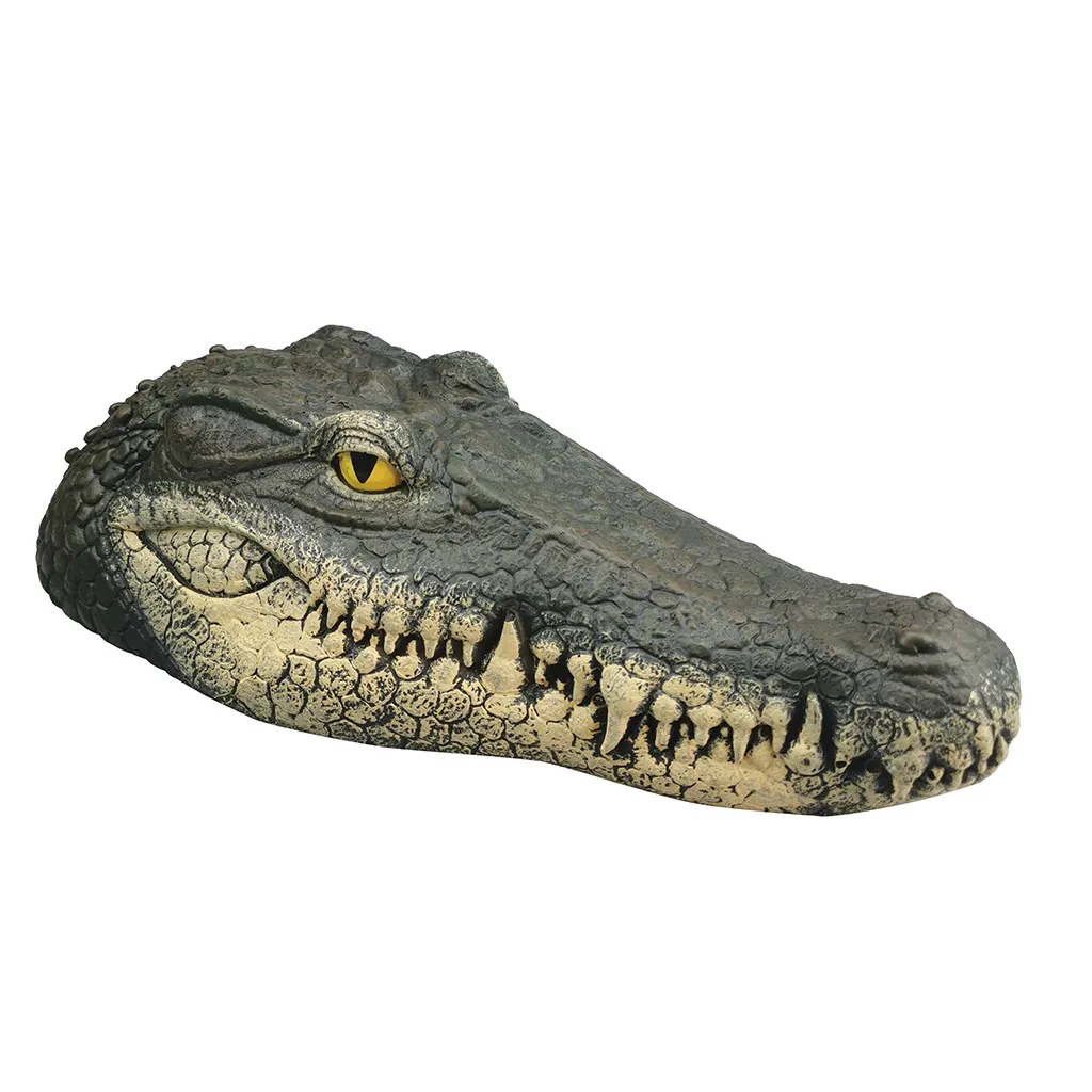 

Large Floating Crocodile Head Fake Foam Croc Head Water Decoy Garden Pond Art Decor for Goose Control New Spoof Bath Toy