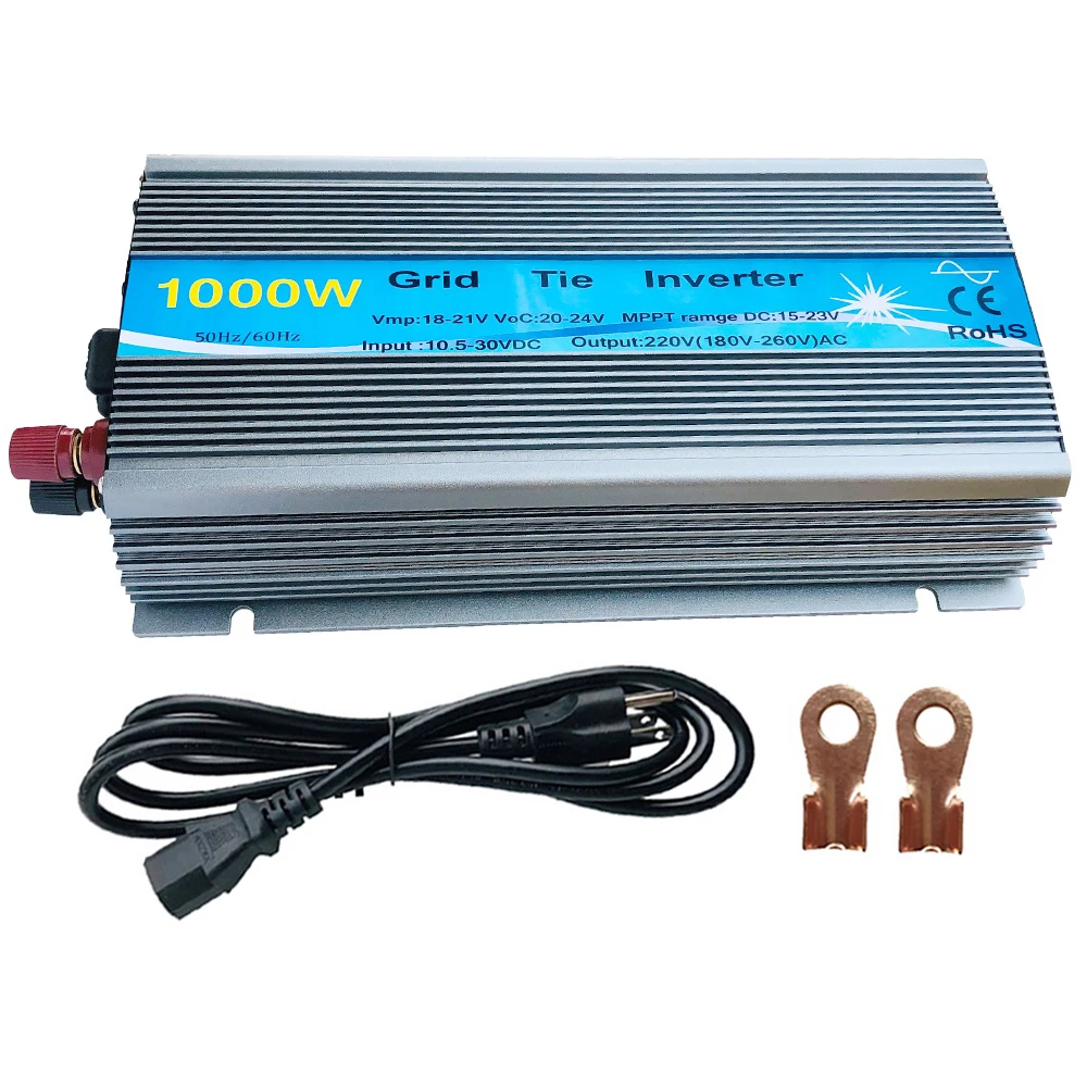 Free 1KW 30V 36V Grid Tie Inverter MPPT Function Pure Sine Wave 110V Or 230V Output