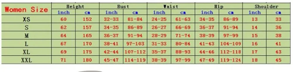 women size
