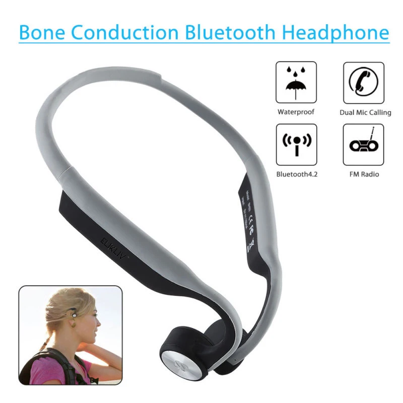 Elikliv BH02 костной проводимости беспроводной Bluetooth стерео наушники IP67 для бега