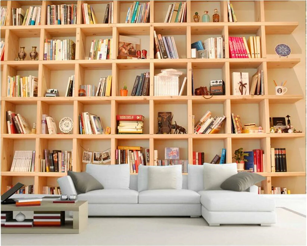

beibehang Customize any size wallpaper book decoration book bookcase 3D backdrop decorative painting wall paper home decor