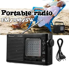 Портативный полный мир двухдиапазонный радиоприемник AM FM SW приемник динамик Телескопический разъем для антенны радио рекордер