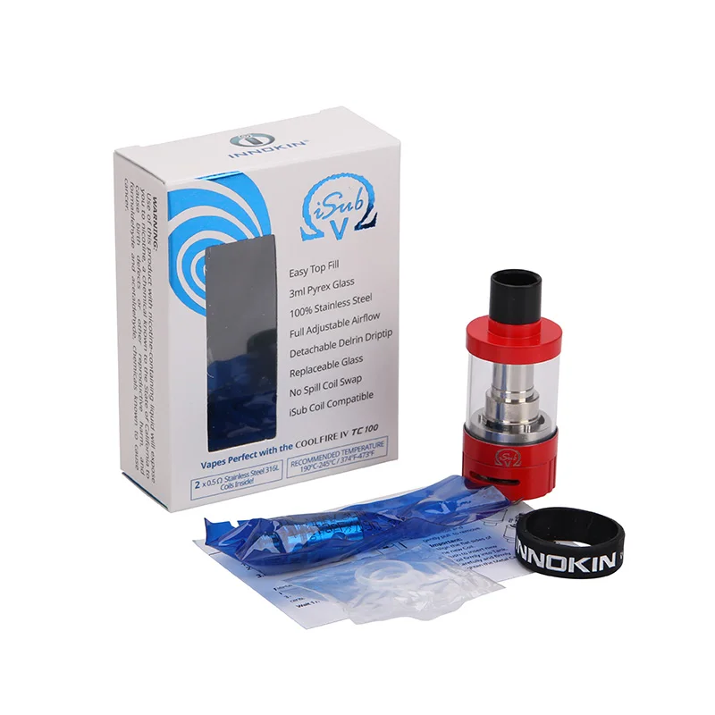 Original Innokin iSub V Atomizer 3ml Capacity Top-filled iSub-V Tank with iSub SS BVC Coil Vaporizer 05