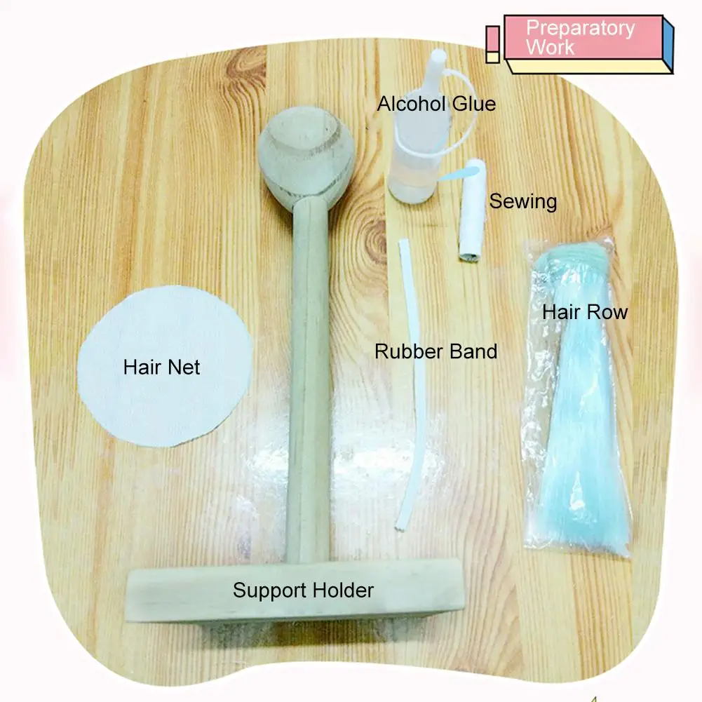 1 шт. DIY кукольные волосы Wig15cm * 100CM черный золотой коричневый хаки белый серый цвет