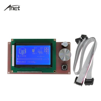 

Anet 3D Printer Part controller RAMPS 3.5 Inch LCD 12864 Control Panel Blue Screen For Anet A6 A2 3D printer