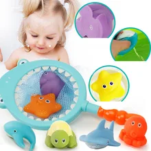Shark Fishing Music Spray Color Changing Animal Children Bathroom Bathing Water Fishing Fish Toy Bath Water Toys Duck
