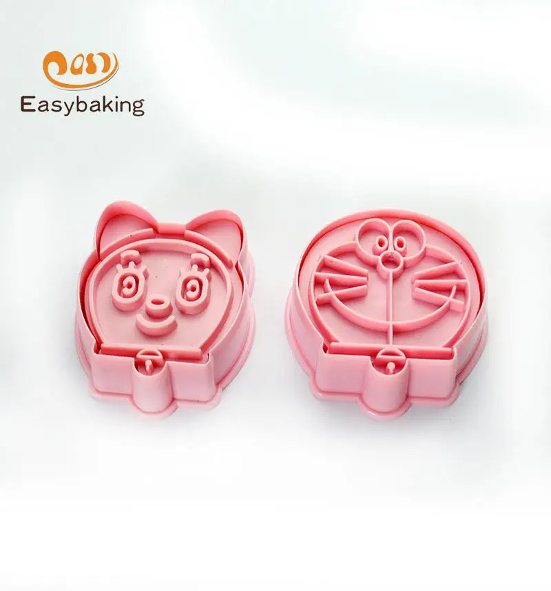 

Japanese Cartoon Doraemon Animal Baking Tools 3D Biscuit Mold Chipmunks Cookie Cutters Cookie Stamps ECC-009