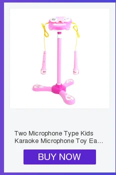 Brinquedo com Efeito de Luz Brinquedos para o Miúdo Crianças Karaoke Carrinho Microfone Ajustável Legal Música Aprendizagem Precoce Educação 10 Instrumento musical de brinquedo