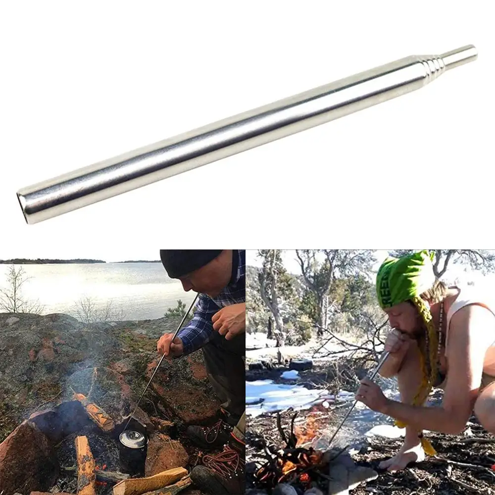 

Outdoor Camping Picnic Collapsible Fire Blower Pipe Builds Campfire Blasting Air Fire Tool Survive EDC Hiking Hunting J16